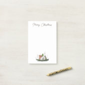 Kerst Baby Lamb Candle Pine Post-it® Notes (Op bureau)