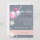 Kerst Baby Meisje Baby shower Kaart (Voorkant)