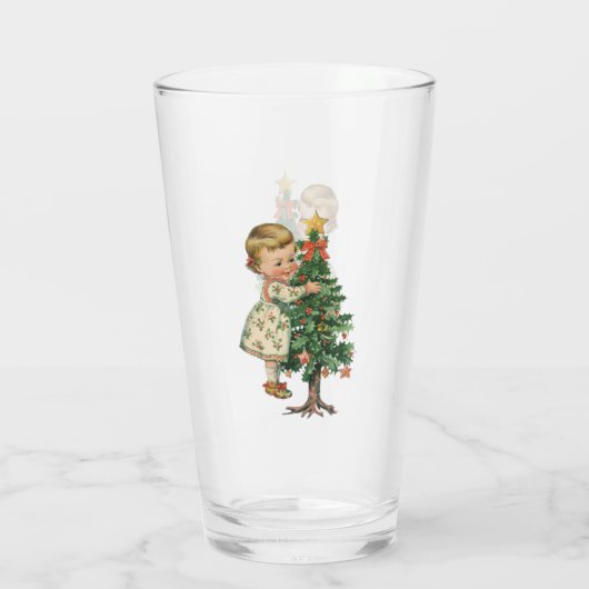 Kerst Baby Meisje Glazen Cup (Achterkant)