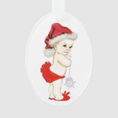Kerst Baby Meisje Ornament (voorkant)