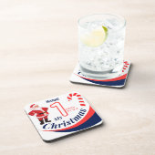 Kerst Baby "Mijn 1e Kerstmis" Bier Onderzetter (Rechterzijde)