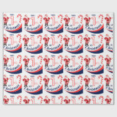 Kerst Baby "Mijn 1e Kerstmis" Cadeaupapier (Vlak)