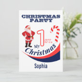 Kerst Baby "Mijn 1e Kerstmis" Kaart (Staand voorkant)