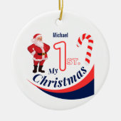 Kerst Baby "Mijn 1e Kerstmis" Keramisch Ornament (Voorkant)