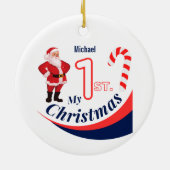 Kerst Baby "Mijn 1e Kerstmis" Keramisch Ornament (Achterkant)