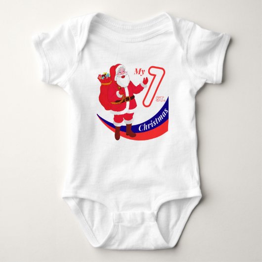Kerst Baby "Mijn 1e Kerstmis" Romper (Voorkant)