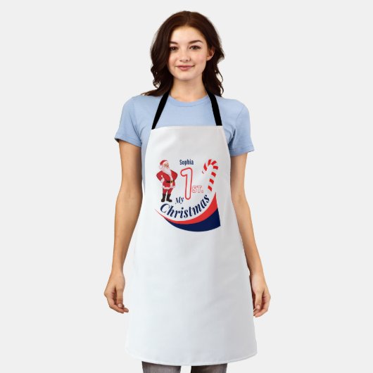 Kerst Baby "Mijn 1e Kerstmis" Schort (Gedragen)