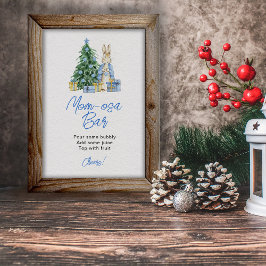 Kerst Baby Mom-osa bar Poster