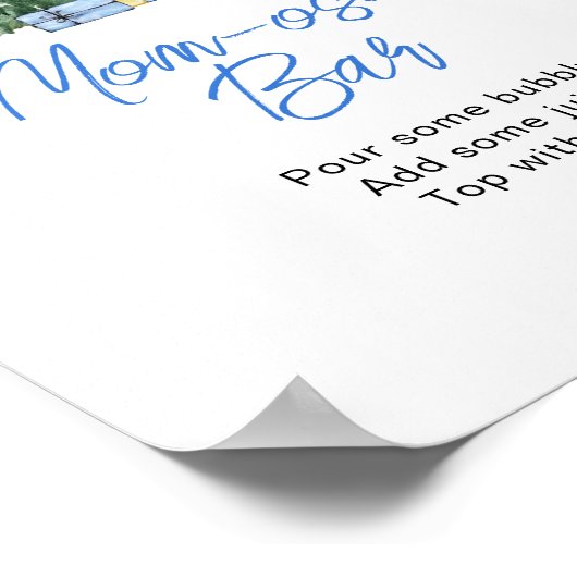 Kerst Baby Mom-osa bar Poster (Hoek)