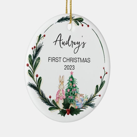 Kerst Baby Naam Ornament (Rechts)