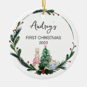 Kerst Baby Naam Ornament (Voorkant)