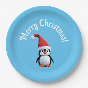 Kerst baby Pinguïn Papieren Bordje
