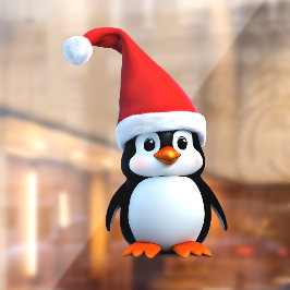 Kerst baby Pinguïn Raamsticker
