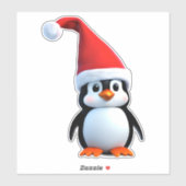 Kerst baby Pinguïn Sticker (Vel)