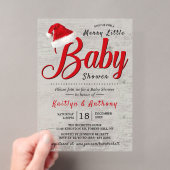 Kerst baby shower acryl uitnodigingen (Insitu (Draagbaar))