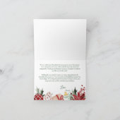 Kerst Baby Shower Bedankkaart (Binnen)