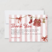 Kerst baby shower bedankkaart (Voorkant)