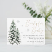 Kerst Baby shower Boek Informatiekaartje (Staand voorkant)