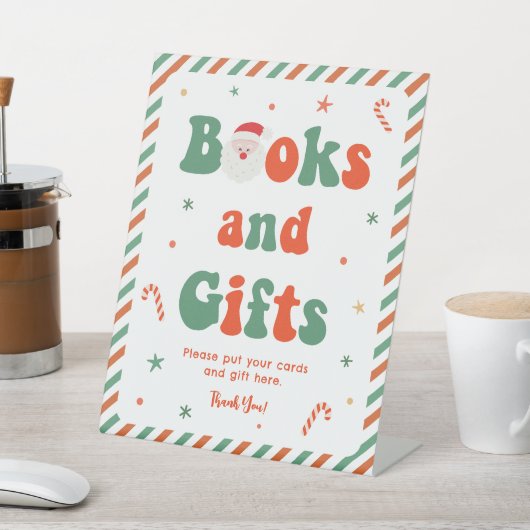 Kerst Baby shower boeken en geschenken Reclamebord Met Voetstuk (Insitu)