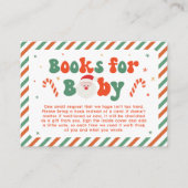 Kerst Baby shower Boeken voor Baby Informatiekaartje (Voorkant)