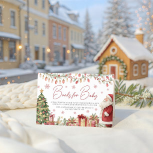 Kerst Baby Shower Boeken voor Baby Kaart