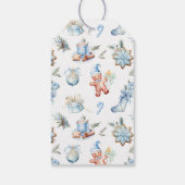 Kerst Baby shower Boy Dank je wel Cadeaulabel (Achterkant)