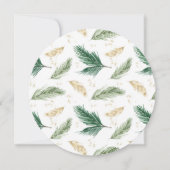 Kerst baby shower brunch groen gouden krans kaart (Achterkant)