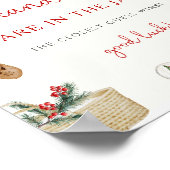 Kerst Baby shower Candy Jar Game Sign Poster (Hoek)