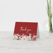 Kerst Baby shower Dank u kaart (Voorkant)