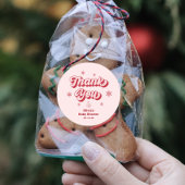 Kerst Baby shower Dank u voor uw gunst Ronde Sticker