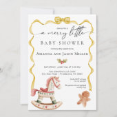 Kerst Baby shower Elegant Neutraal Goud Save The Date (Voorkant)