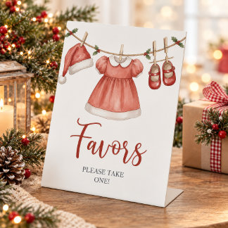 Kerst Baby Shower Favors Piedestekborden Reclamebord Met Voetstuk