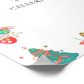 Kerst Baby shower Favors Sign Poster (Hoek)