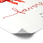 Kerst Baby shower Favors Sign Poster (Hoek)