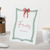 Kerst Baby shower Favors Sign Reclamebord Met Voetstuk (Insitu)