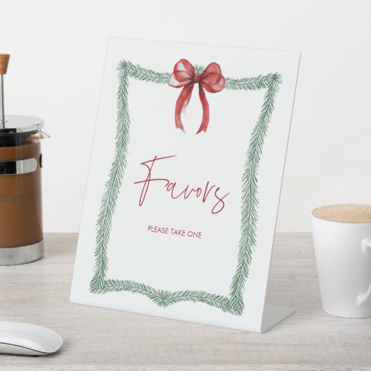 Kerst Baby shower Favors Sign Reclamebord Met Voetstuk (Insitu)