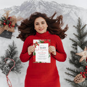 Kerst baby shower feestelijk   kaart