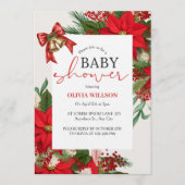 Kerst baby shower feestelijk   kaart (Voorkant)