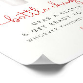 Kerst Baby shower Fles Chug Spelbord Poster (Hoek)