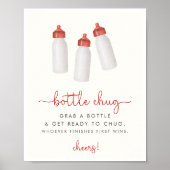 Kerst Baby shower Fles Chug Spelbord Poster (Voorkant)