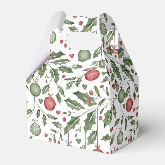 Kerst Baby shower gender openbaren gunstbox Bedankdoosjes (Achterkant)