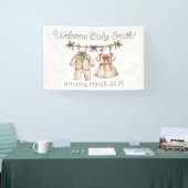 Kerst baby shower genderonthulling banner (Beurs)