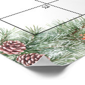 Kerst Baby shower Guess Vervaldatum Kalender Poster (Hoek)