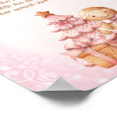Kerst Baby shower Hoe groot is mama's buik Poster (Hoek)