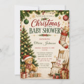 Kerst Baby Shower Kaart (Voorkant)