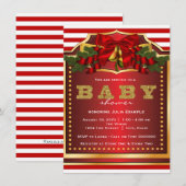 Kerst baby shower kaart (Voorkant / Achterkant)