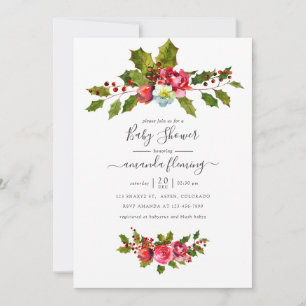 Kerst Baby Shower Kaart