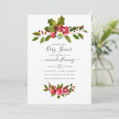 Kerst Baby Shower Kaart (Staand voorkant)