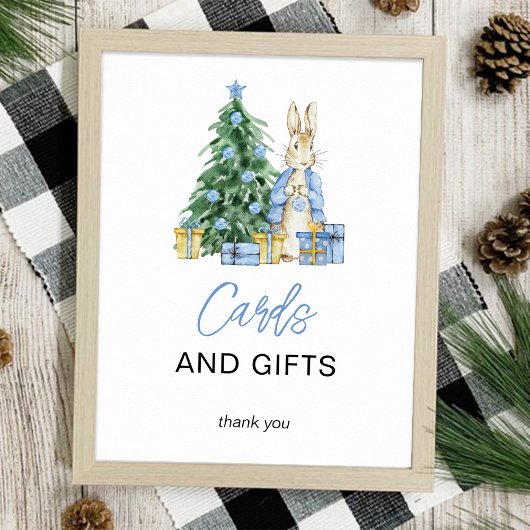 Kerst Baby shower Kaarten en geschenken Poster