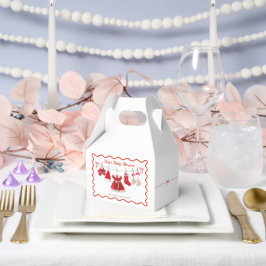 Kerst Baby Shower | Kleren van de Kerstman Rood &  Bedankdoosjes